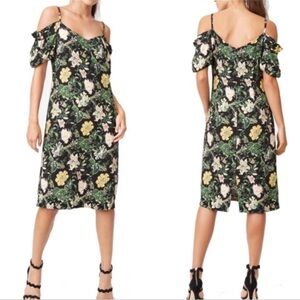 Club Monaco Gracella Off The Shoulder Midi Floral Dress Size 4